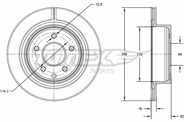 Brzdový kotúč TOMEX Brakes